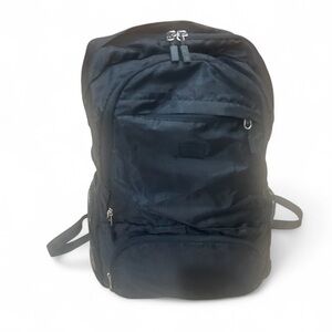 Banana Republic Large Black Nylon Backpack Unisex Packable 4 Pocket Travel Bag